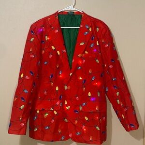 Men’s Christmas jacket Blazer lights size large